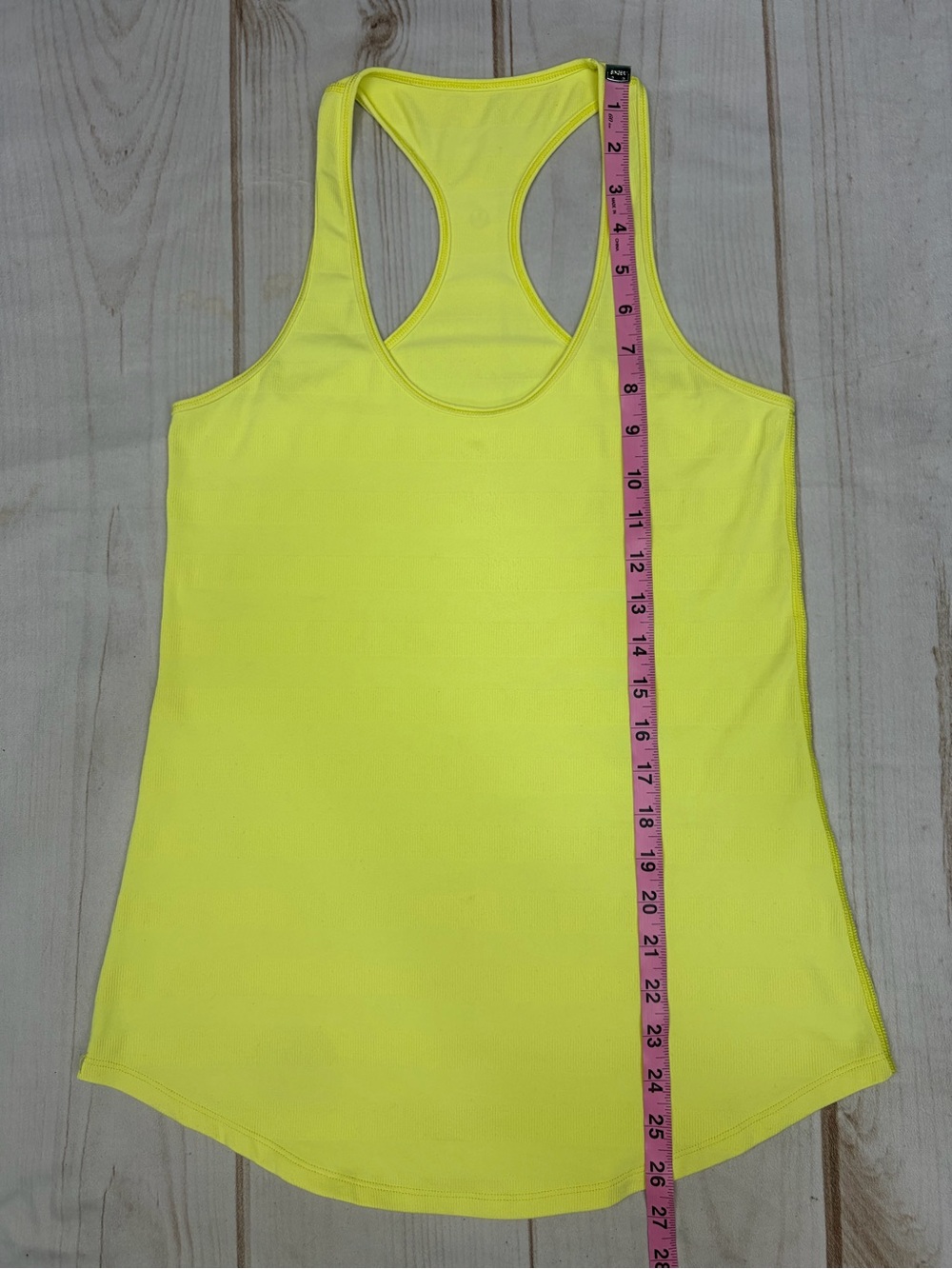 Lululemon Cool Racerback *Striped Rib Clarity Yellow Sz 8 - Picture 14 of 16